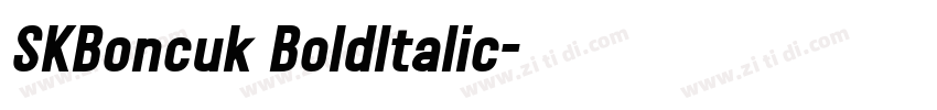 SKBoncuk BoldItalic字体转换